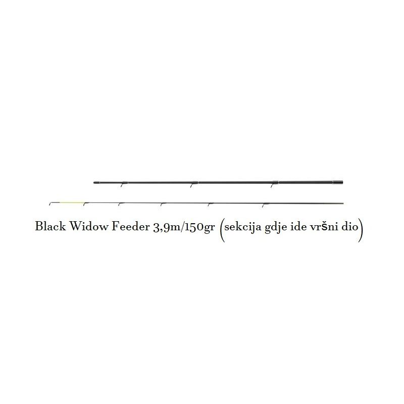 DAIWA BLACK WIDOW FEEDER 3.90m /150gr 1 sekcija bez vrhova