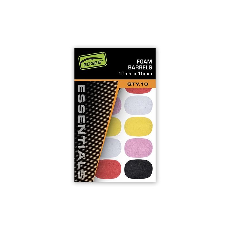 FOX EDGES FOAM BARRELS MIXED COLOURS 10x15mm