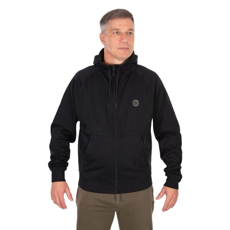 FOX COLLECTION ZIPPED HOODY BLACK