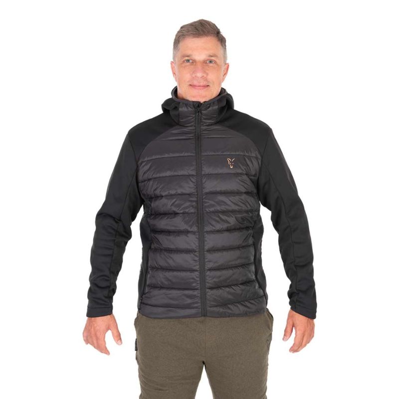 FOX COLLECTION HYBRID JACKET BLACK ORANGE