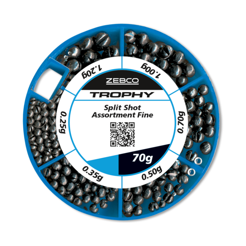 ZEBCO TROPHY SPLIT SHOT ASSORTIMENT FINE 70gr