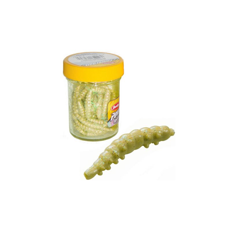 BERKLEY SPARKLE HONEY WORM YELLOW/SCALE