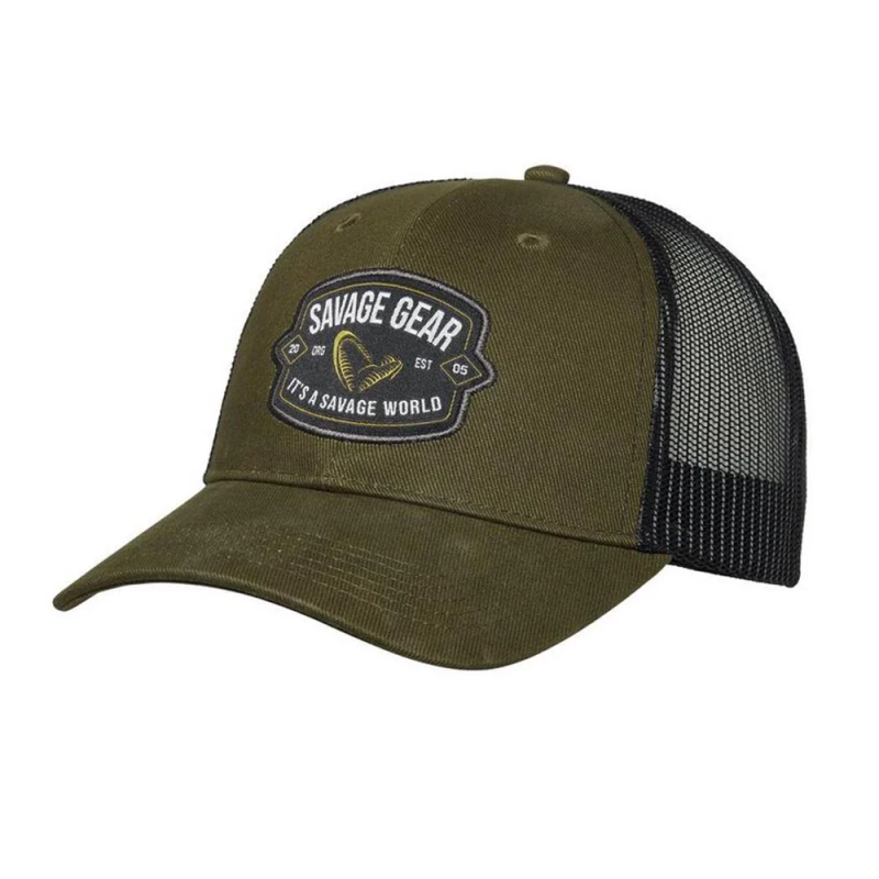 SAVAGE GEAR BADGE TRUCKER CAP GREEN