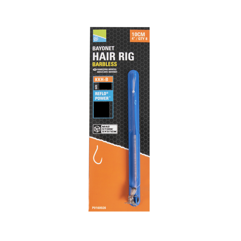 PRESTON KKH BAYONET HAIR RIGS 10cm 0.21mm size 14