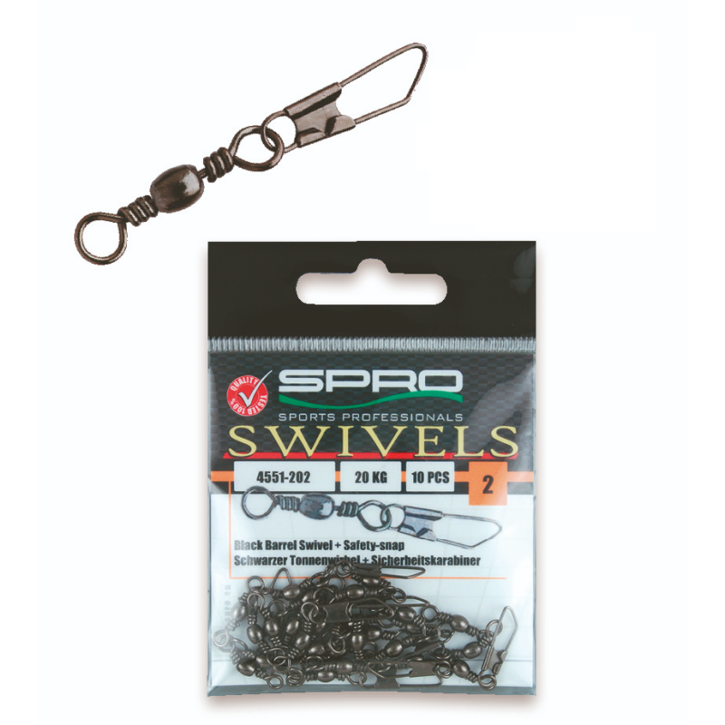 SPRO BARREL SWIVEL + SAFETY SNAP 4